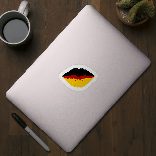 Lips German German Sticker TeePublic